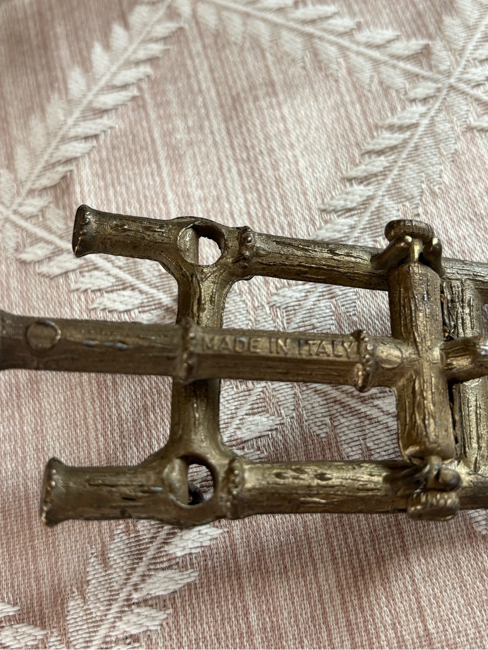 Vintage Brass Mini Easel Display Stand - Brass Finish Signed Made in Italy - Picture 5 of 9